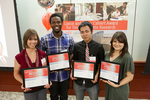 2013 Calvert Award Winners (left to right): Karissa Dold, John S. Avant, Ryujei Kawamoto, and Maria J. Flor Agreda by University of Nevada, Las Vegas