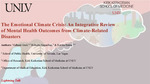 The Emotional Climate Crisis: An Integrative Review of Mental Health Outcomes from Climate-Related Disasters