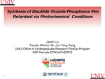 Synthesis of Disulfide Triazole Phosphorus Fire Retardant via Photochemical Conditions