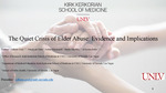 The Quiet Crisis of Elder Abuse: Evidence and Implications