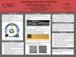 Recycling Methods for MAPbI3 Perovskite Solar Cells by Donald Chicas and Shubhra Bansal Ph.D.
