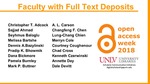 OA Week Slideshow: Faculty with Full Text Deposits and Awards