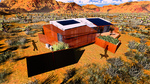 DesertSol: Exterior, Back View (Left) by University of Nevada, Las Vegas Solar Decathlon Team.