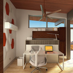 Sinatra Living: Interior, Work Space by University of Nevada, Las Vegas Solar Decathlon Team